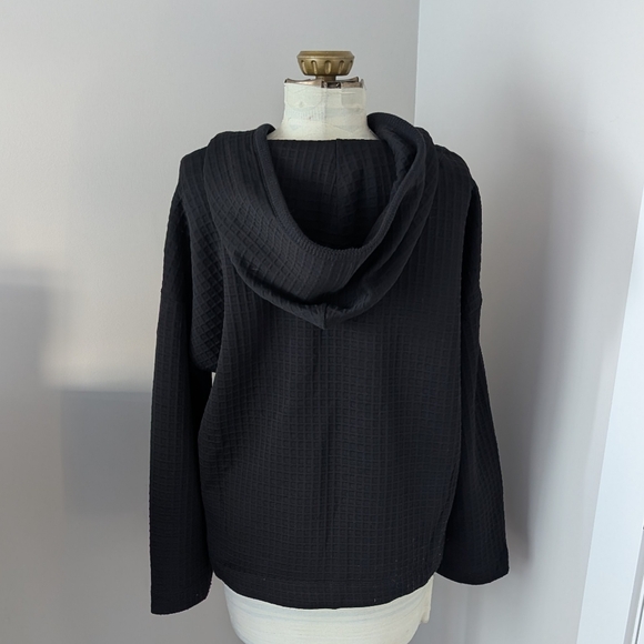 Max Studio Contemporary Waffle Pullover Hoodie - Picture 3 of 3